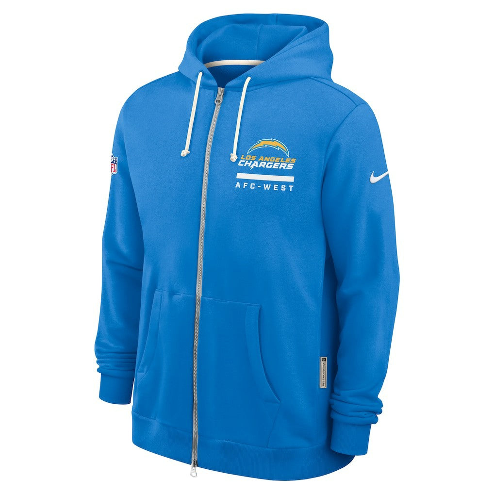 Sideline Standard Issue Utility Player Dri-FIT Full-Zip Hoodie - Los Angeles Chargers Hoodies
