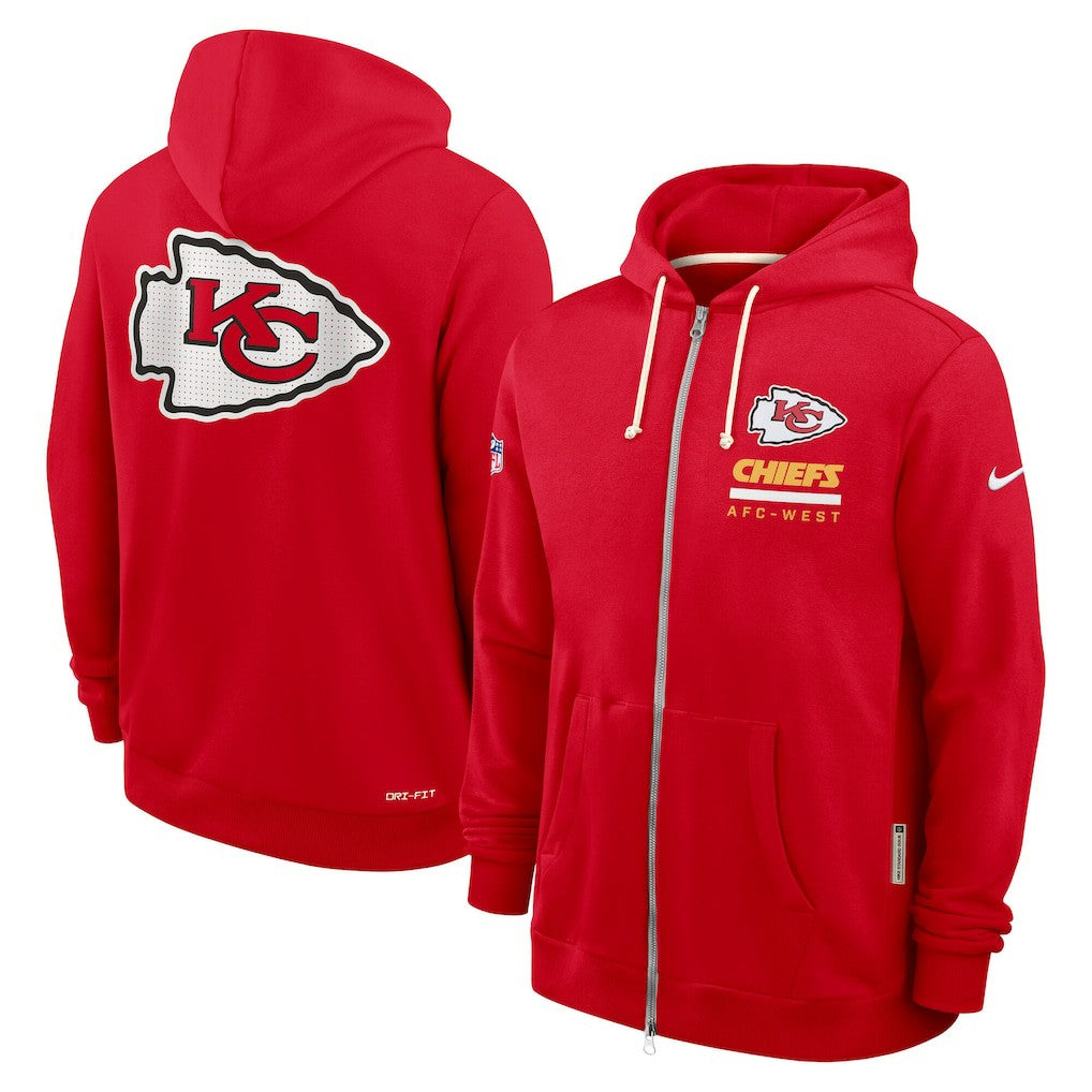 Sideline Standard Issue Utility Player Dri-FIT Full-Zip Hoodie - Kansas City Chiefs Hoodies