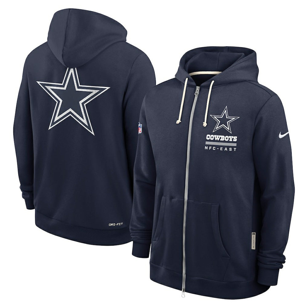 Sideline Standard Issue Utility Player Dri-FIT Full-Zip Hoodie - Dallas Cowboys Hoodies