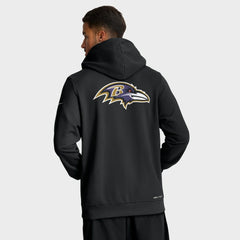 Sideline Standard Issue Utility Player Dri-FIT Full-Zip Hoodie - Baltimore Ravens Hoodies
