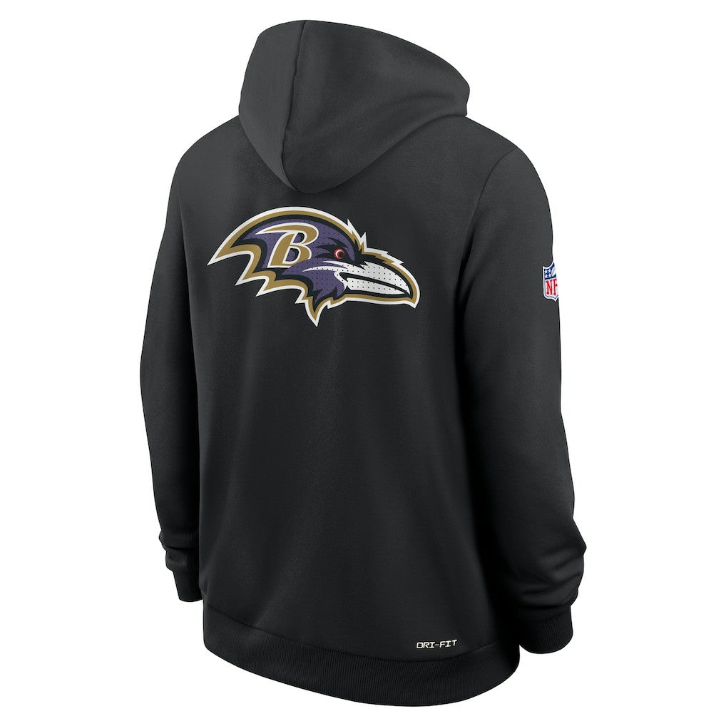 Sideline Standard Issue Utility Player Dri-FIT Full-Zip Hoodie - Baltimore Ravens Hoodies