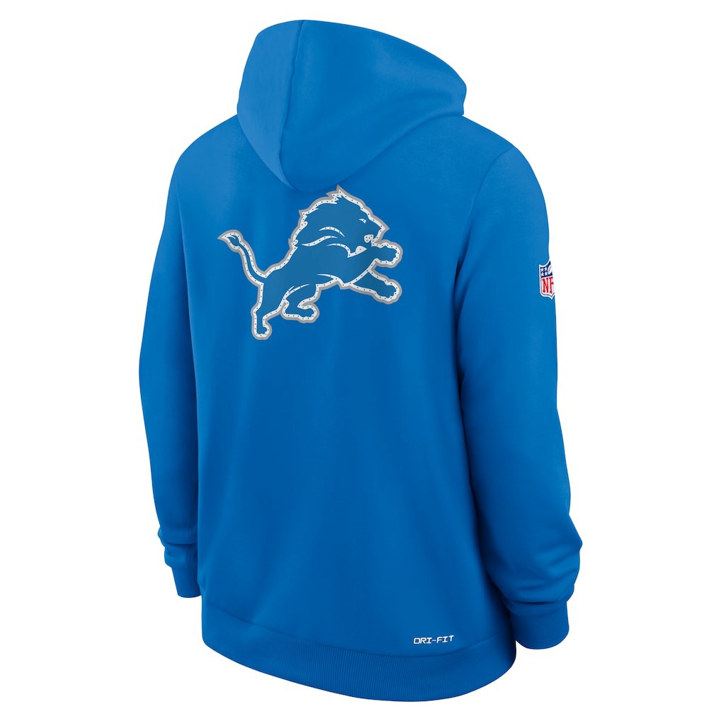Sideline Standard Issue Utility Player Dri-FIT Full-Zip Hoodie - Detroit Lions Hoodies