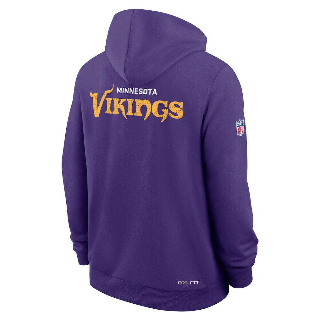 Sideline Standard Issue Initial Home Dri-FIT Hoodie - Minnesota Vikings Hoodies