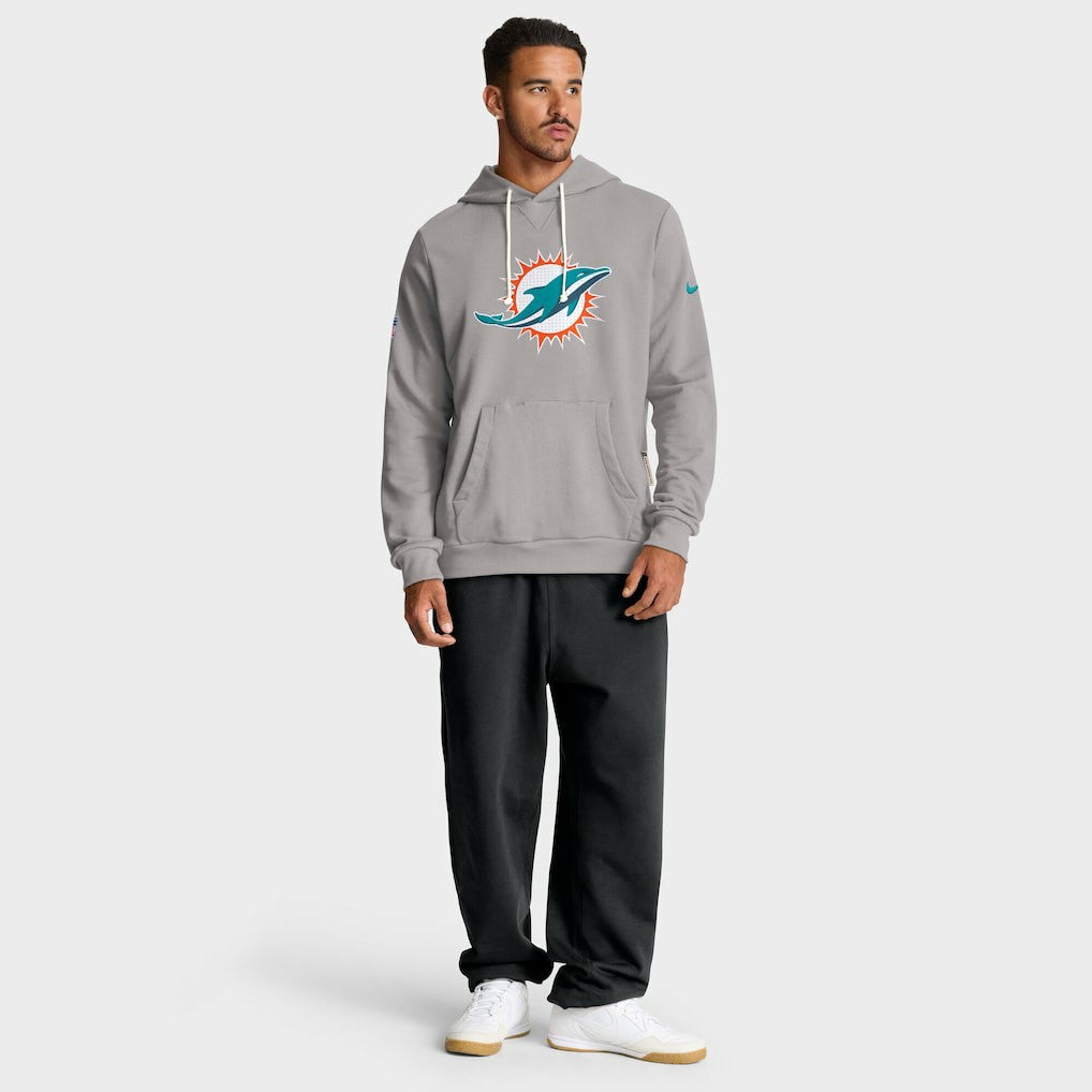 Sideline Standard Issue Initial Home Dri-FIT Hoodie - Miami Dolphins Hoodies
