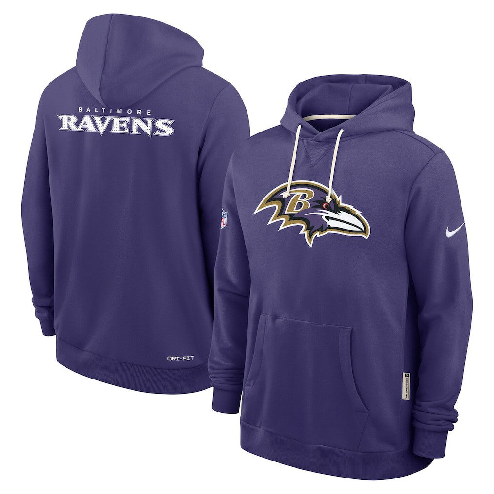 Sideline Standard Issue Initial Home Dri-FIT Hoodie - Baltimore Ravens Hoodies