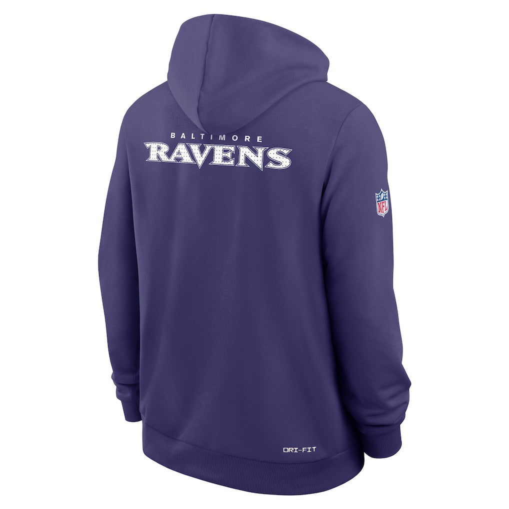 Sideline Standard Issue Initial Home Dri-FIT Hoodie - Baltimore Ravens Hoodies
