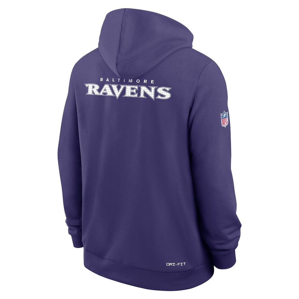 Sideline Standard Issue Initial Home Dri-FIT Hoodie - Baltimore Ravens Hoodies