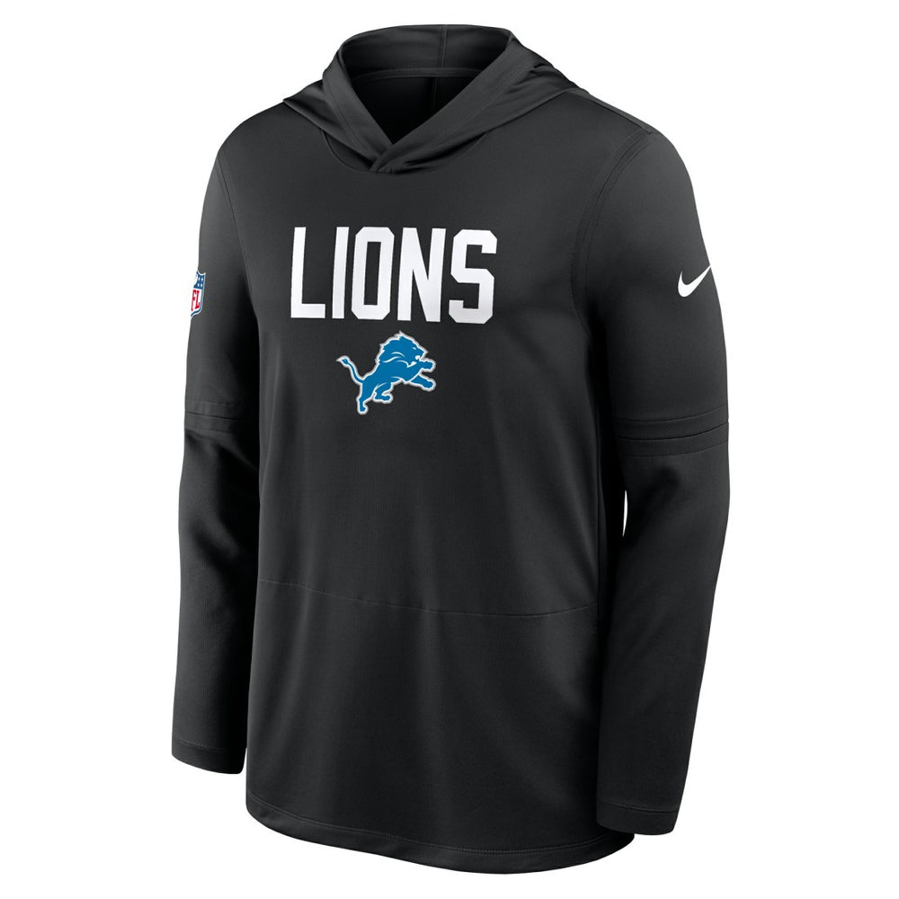 Sideline Pass Accuracy Dri-FIT Long Sleeve Hoodie T-Shirt - Detroit Lions Hoodies