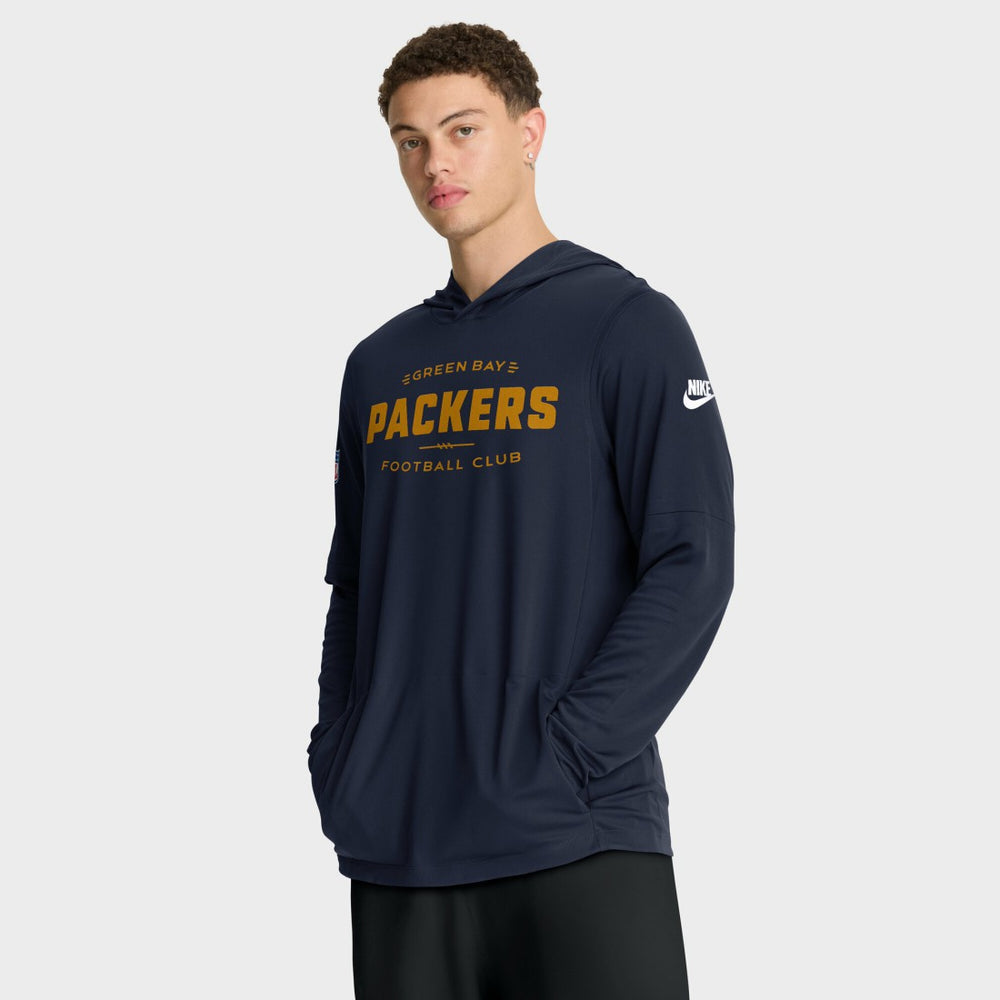 The 1923 Classic Pass Accuracy Dri-FIT Long Sleeve Hoodie T-Shirt - Green Bay Packers Hoodies
