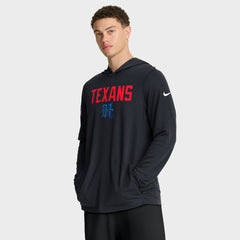 Sideline Pass Accuracy Dri-FIT Long Sleeve Hoodie T-Shirt  - Houston Texans Hoodies