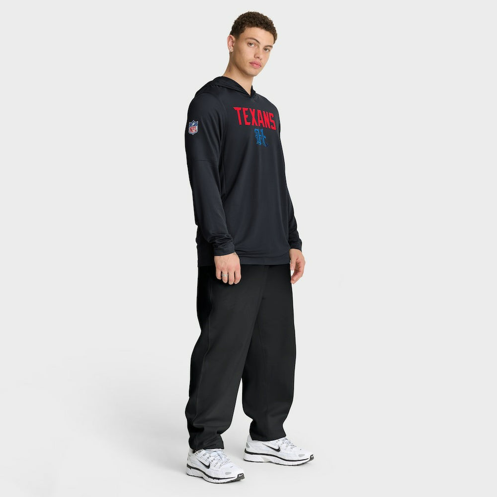Sideline Pass Accuracy Dri-FIT Long Sleeve Hoodie T-Shirt  - Houston Texans Hoodies