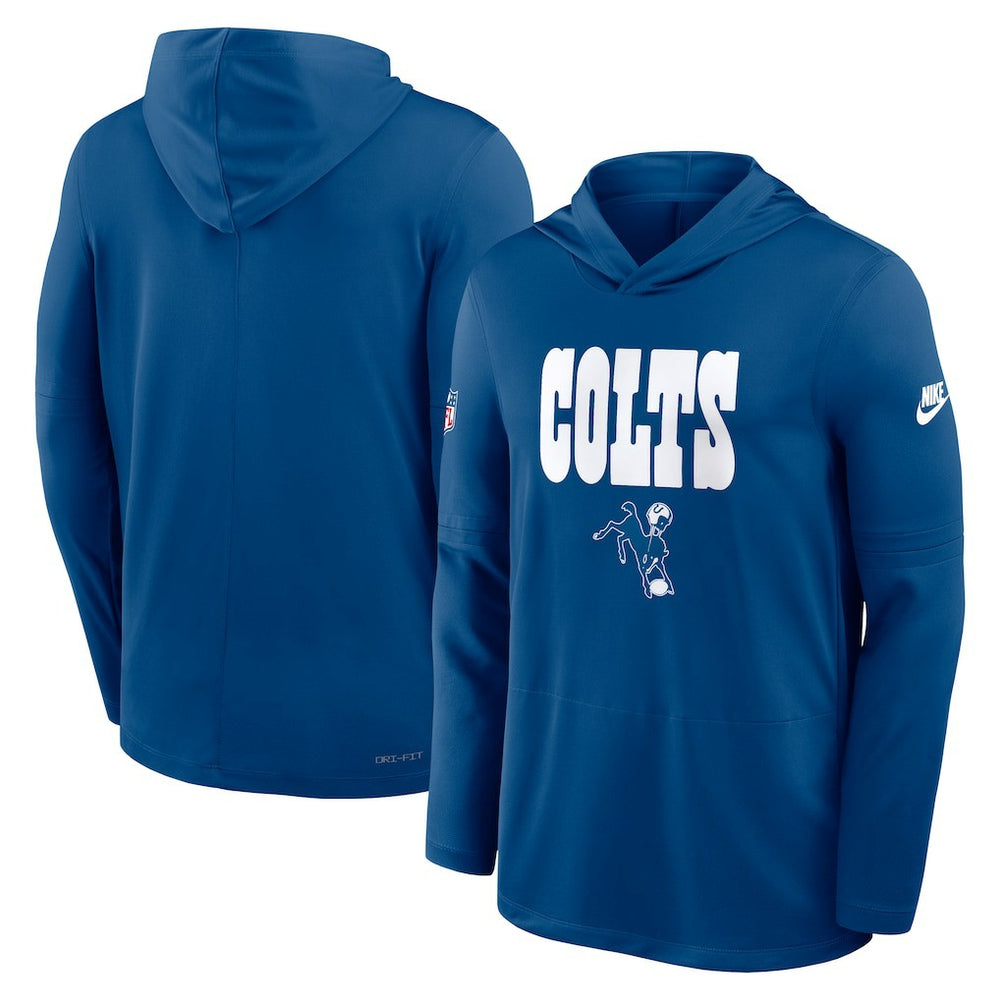 Sideline Pass Accuracy Dri-FIT Long Sleeve Hoodie T-Shirt - Indianapolis Colts Hoodies