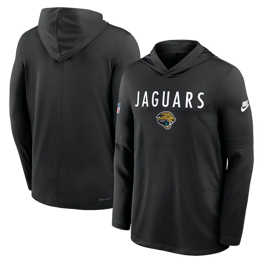 Sideline Pass Accuracy Dri-FIT Long Sleeve Hoodie T-Shirt  - Jacksonville Jaguars Hoodies