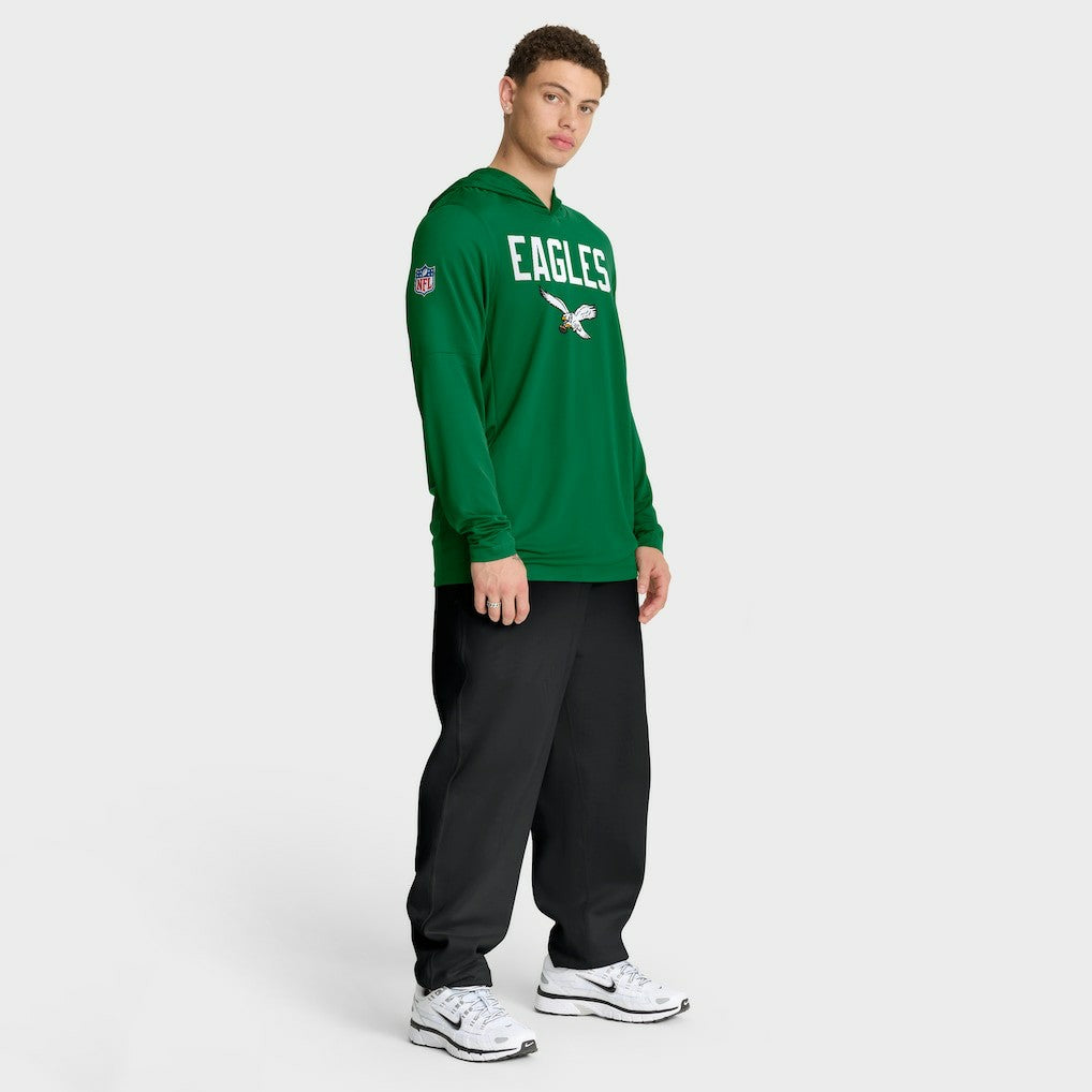 Sideline Pass Accuracy Dri-FIT Long Sleeve Hoodie T-Shirt  - Philadelphia Eagles Hoodies