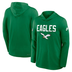 Sideline Pass Accuracy Dri-FIT Long Sleeve Hoodie T-Shirt  - Philadelphia Eagles Hoodies