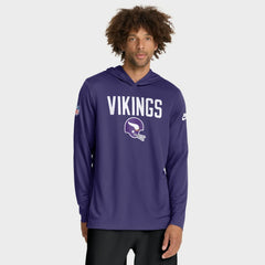 Sideline Pass Accuracy Dri-FIT Long Sleeve Hoodie T-Shirt - Minnesota Vikings Hoodies