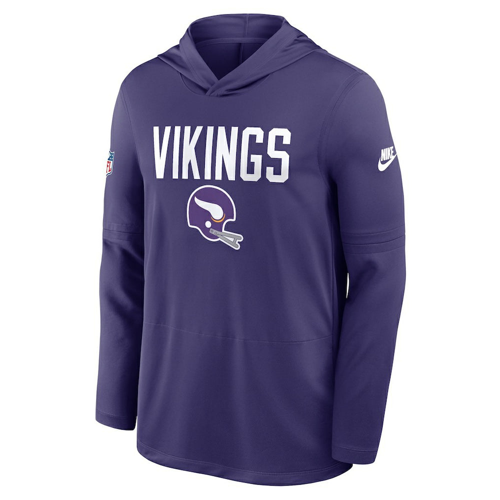Sideline Pass Accuracy Dri-FIT Long Sleeve Hoodie T-Shirt - Minnesota Vikings Hoodies
