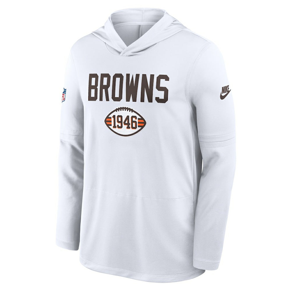 Sideline Pass Accuracy Dri-FIT Long Sleeve Hoodie T-Shirt - Cleveland Browns Hoodies