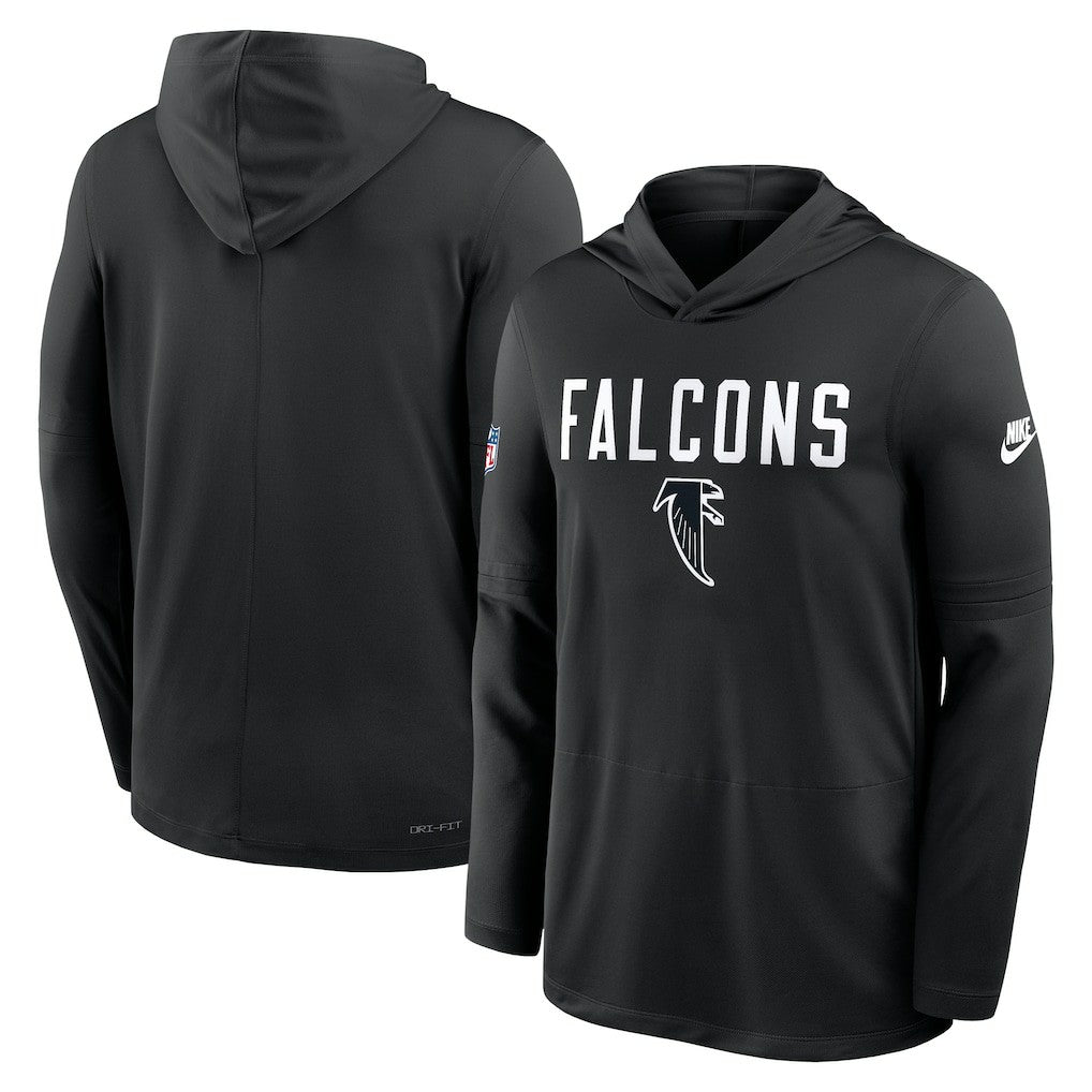 Sideline Pass Accuracy Dri-FIT Long Sleeve Hoodie T-Shirt - Atlanta Falcons Hoodies