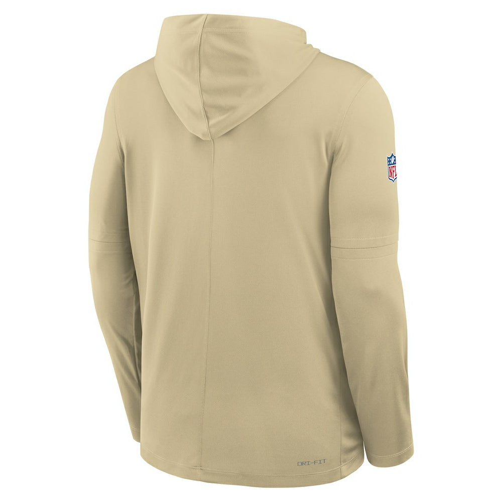 Sideline Pass Accuracy Dri-FIT Long Sleeve Hoodie T-Shirt - New Orleans Saints Hoodies