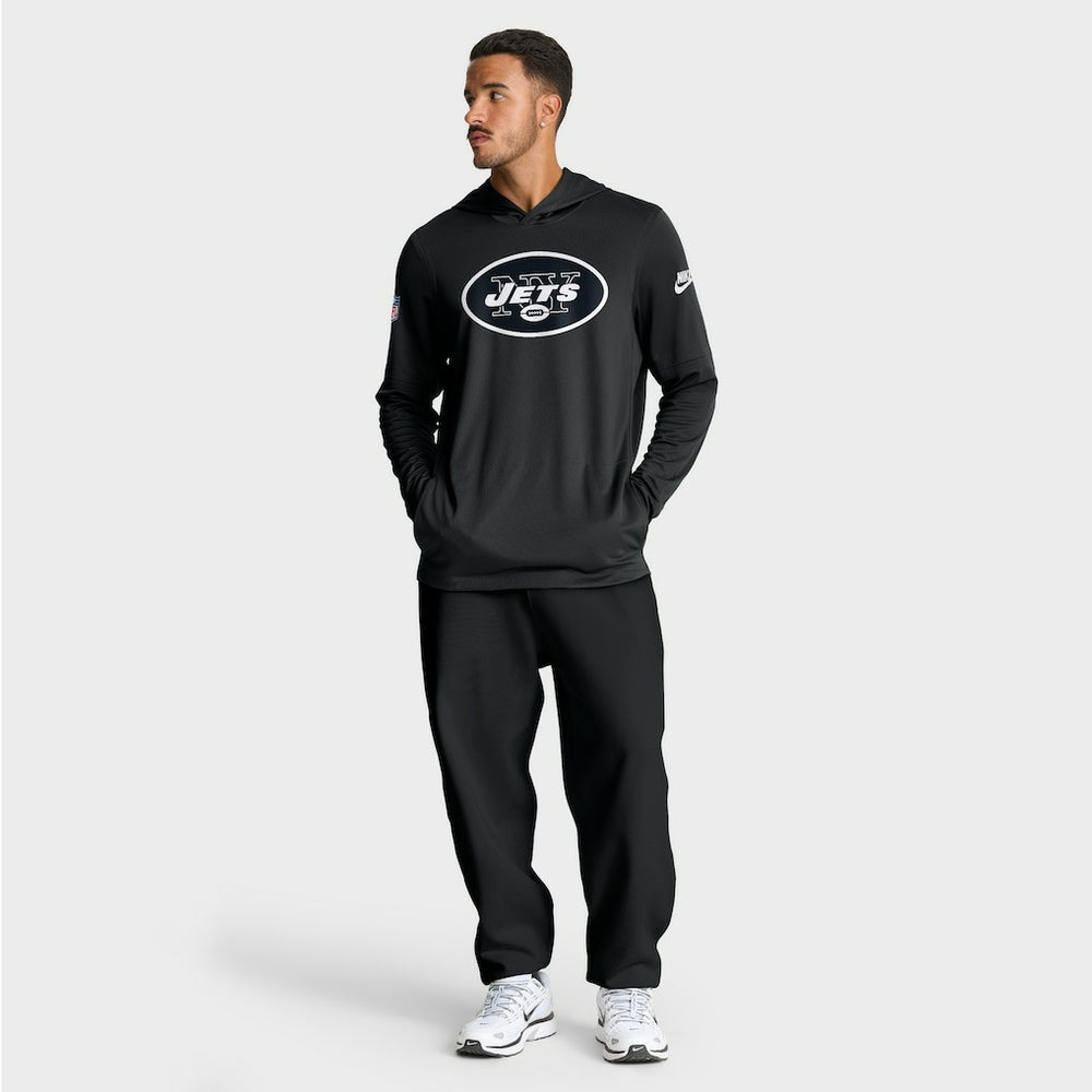 Sideline Pass Accuracy Dri-FIT Long Sleeve Hoodie T-Shirt - New York Jets Hoodies