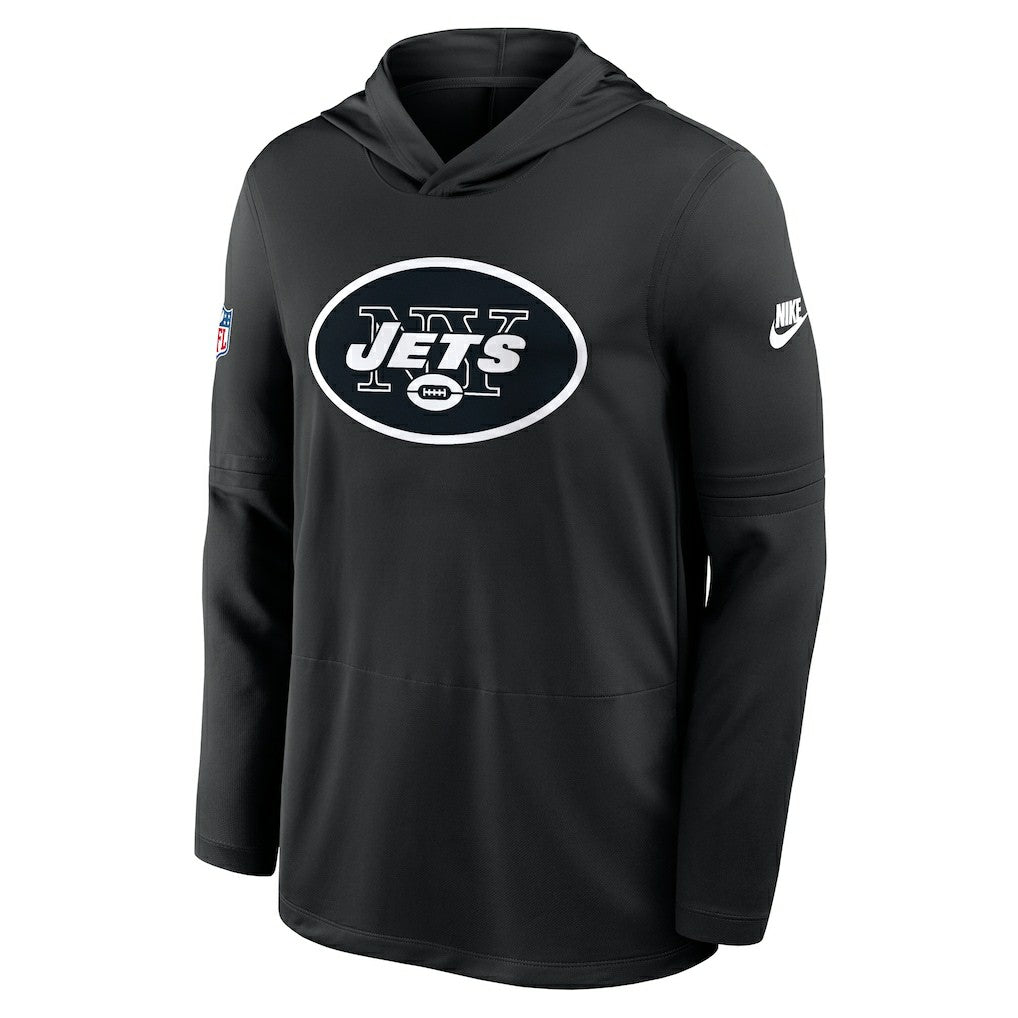 Sideline Pass Accuracy Dri-FIT Long Sleeve Hoodie T-Shirt - New York Jets Hoodies