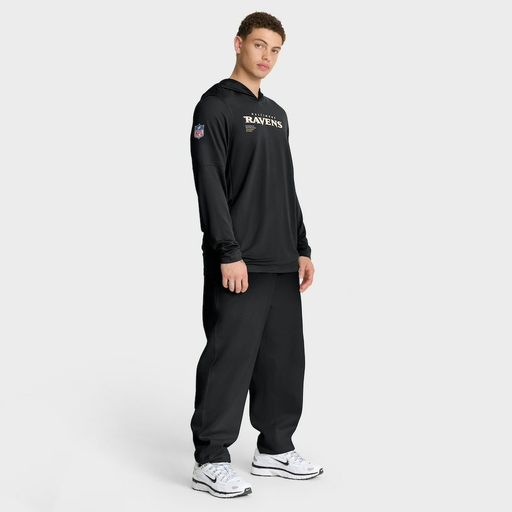 Sideline Pure Fury Performance Long Sleeve Hoodie T-Shirt - Baltimore Ravens Hoodies