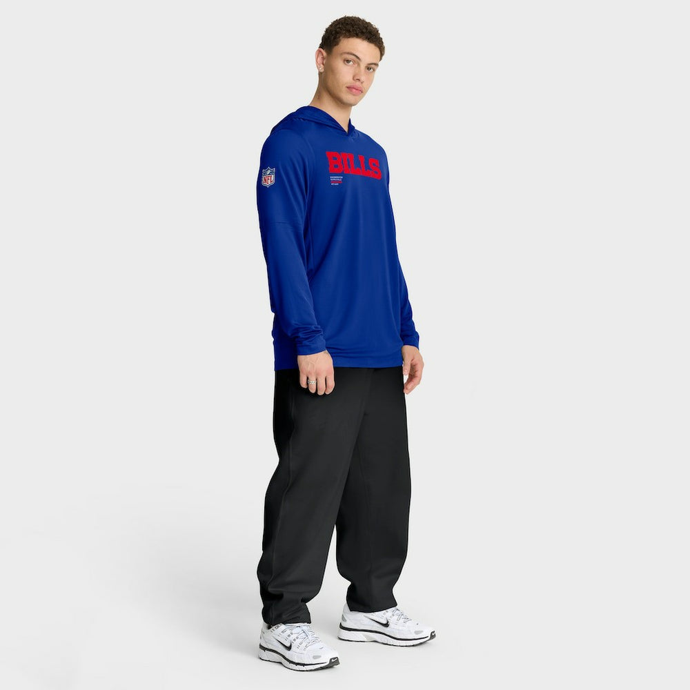Sideline Pure Fury Performance Long Sleeve Hoodie T-Shirt - Buffalo Bills Hoodies