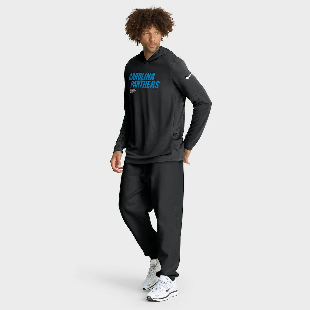Sideline Pure Fury Performance Long Sleeve Hoodie T-Shirt - Carolina Panthers Hoodies