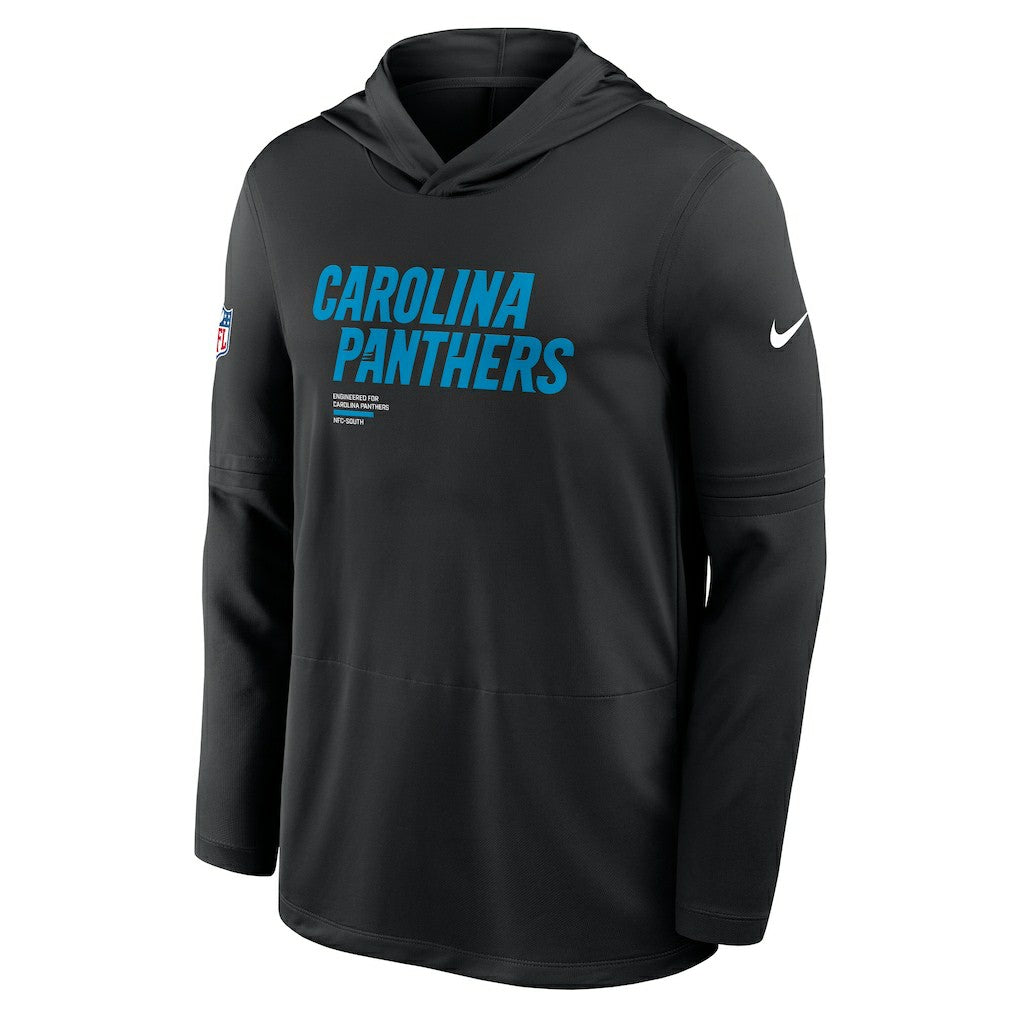 Sideline Pure Fury Performance Long Sleeve Hoodie T-Shirt - Carolina Panthers Hoodies