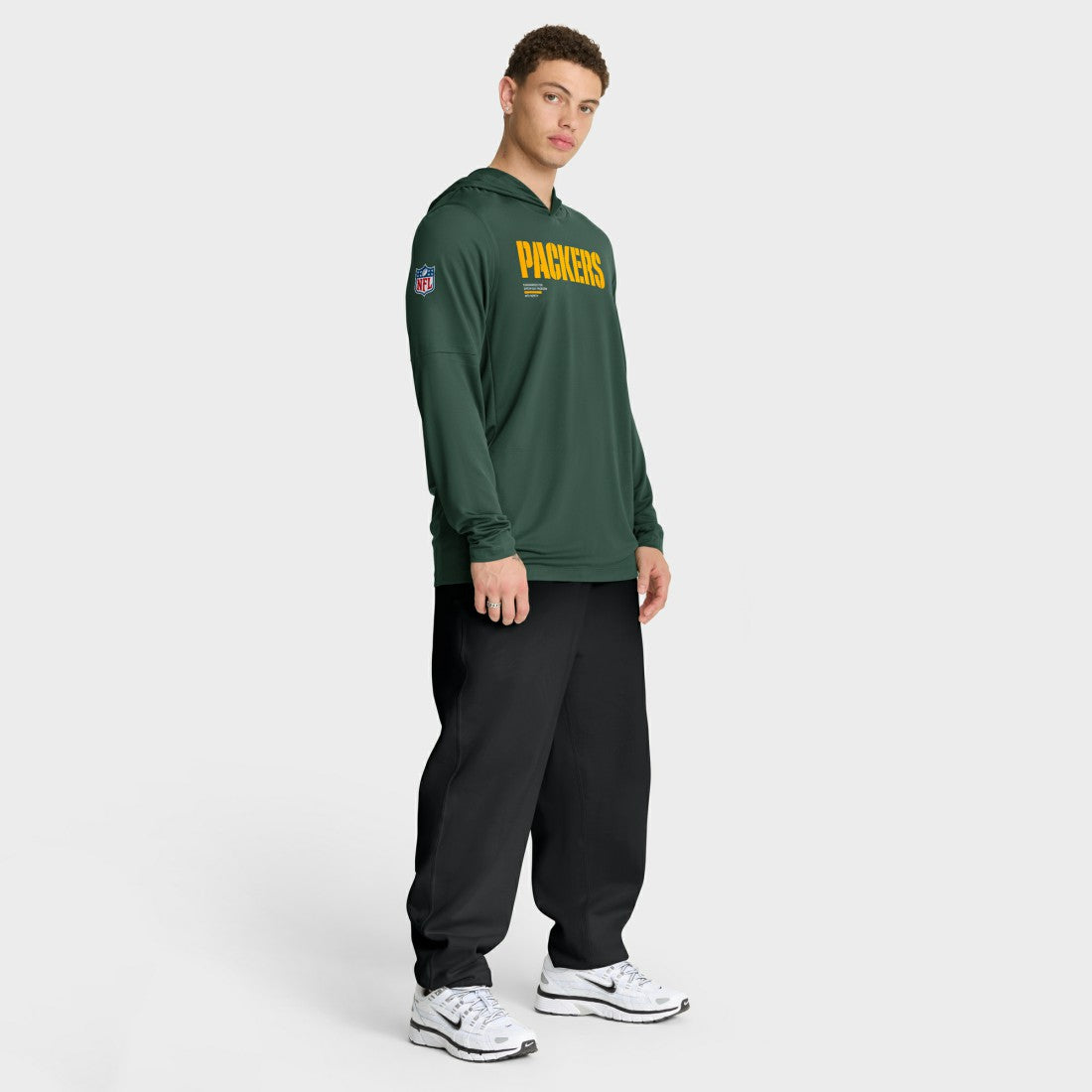 Sideline Pure Fury Performance Long Sleeve Hoodie T-Shirt - Green Bay Packers Hoodies