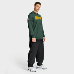 Sideline Pure Fury Performance Long Sleeve Hoodie T-Shirt - Green Bay Packers Hoodies