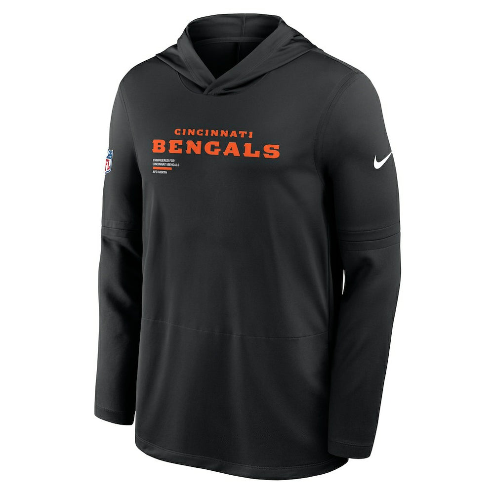 Sideline Pure Fury Performance Long Sleeve Hoodie T-Shirt - Cincinnati Bengals Hoodies