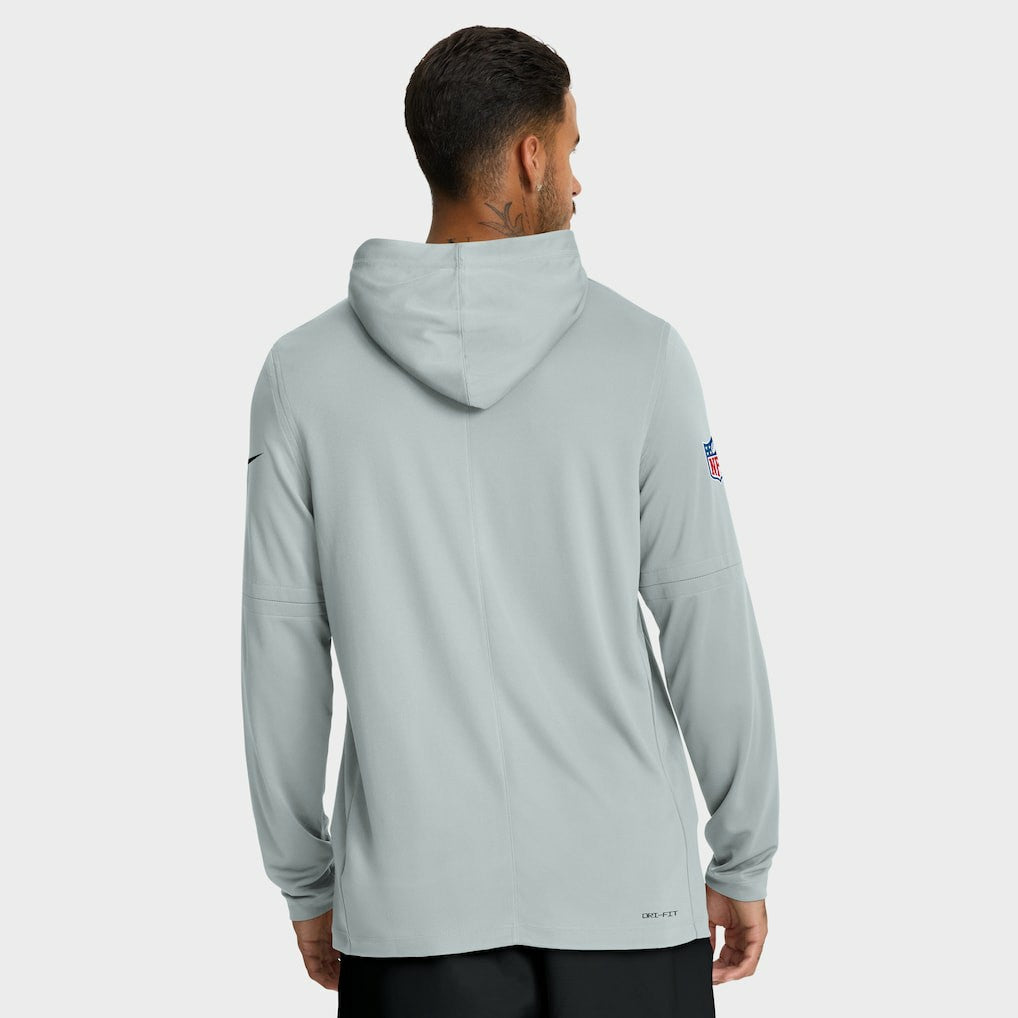Sideline Pure Fury Performance Long Sleeve Hoodie T-Shirt - Las Vegas Raiders Hoodies
