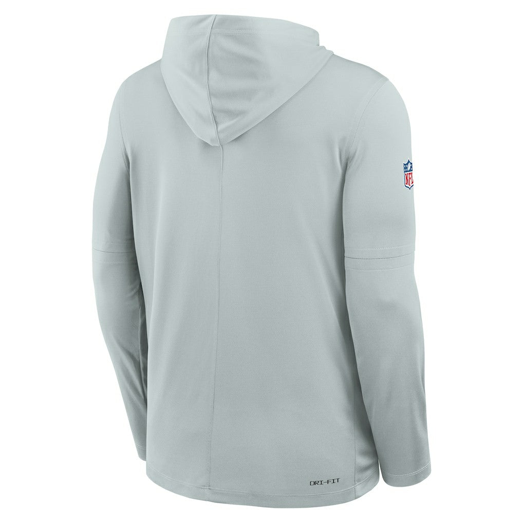 Sideline Pure Fury Performance Long Sleeve Hoodie T-Shirt - Las Vegas Raiders Hoodies