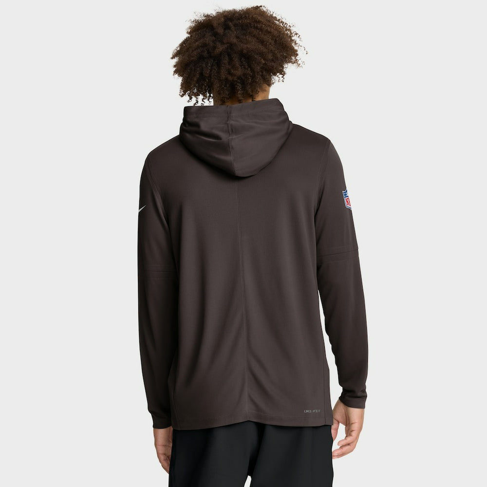 Sideline Pure Fury Performance Long Sleeve Hoodie T-Shirt - Cleveland Browns Hoodies