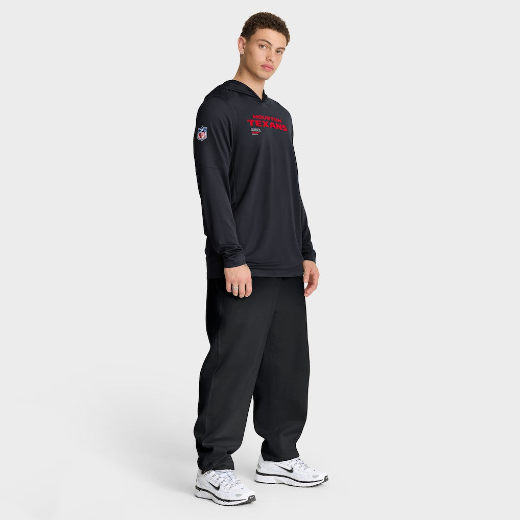 Sideline Pure Fury Performance Long Sleeve Hoodie T-Shirt - Houston Texans Hoodies