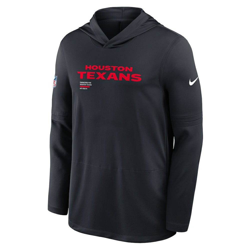 Sideline Pure Fury Performance Long Sleeve Hoodie T-Shirt - Houston Texans Hoodies
