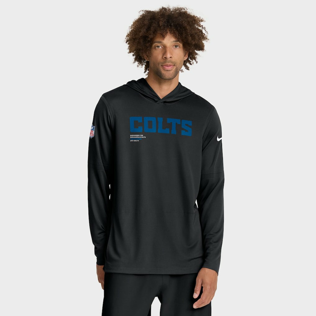 Sideline Pure Fury Performance Long Sleeve Hoodie T-Shirt - Indianapolis Colts Hoodies
