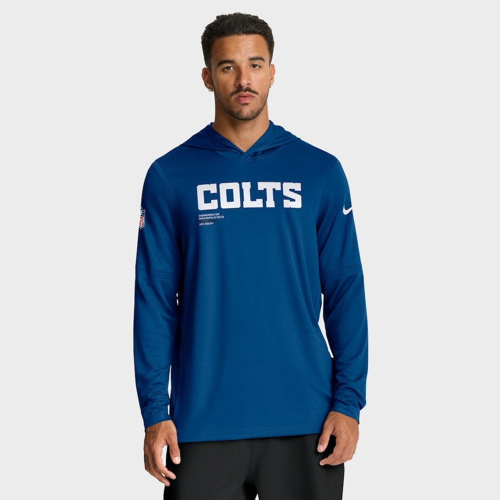 Sideline Pure Fury Performance Long Sleeve Hoodie T-Shirt - Indianapolis Colts Hoodies