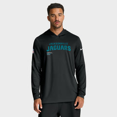 Sideline Pure Fury Performance Long Sleeve Hoodie T-Shirt - Jacksonville Jaguars Hoodies