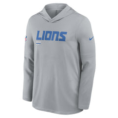 Sideline Pure Fury Performance Long Sleeve Hoodie T-Shirt - Detroit Lions Hoodies