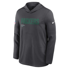 Sideline Pure Fury Performance Long Sleeve Hoodie T-Shirt - Green Bay Packers Hoodies
