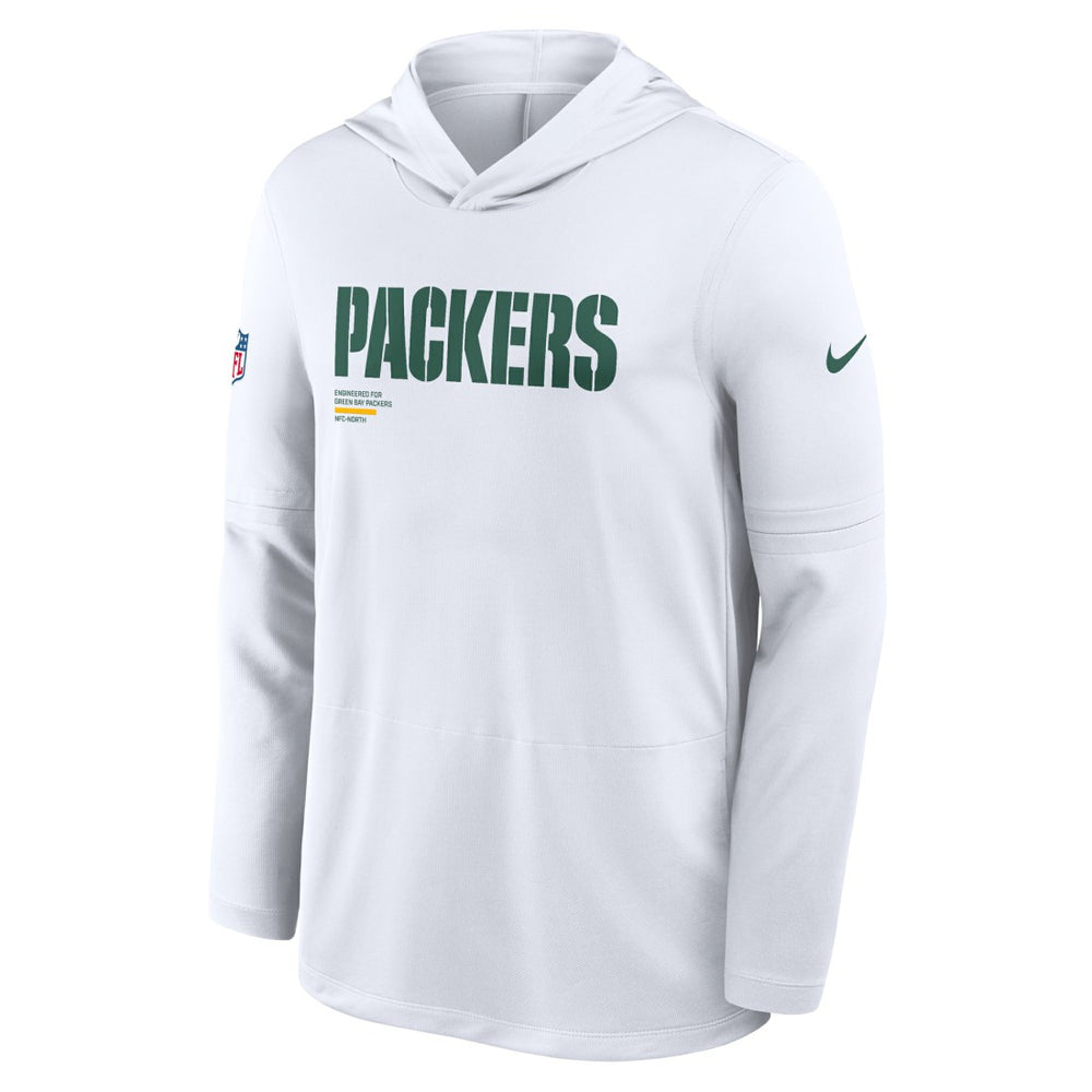 Sideline Pure Fury Performance Long Sleeve Hoodie T-Shirt - Green Bay Packers Hoodies