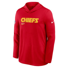 Sideline Pure Fury Performance Long Sleeve Hoodie T-Shirt - Kansas City Chiefs Hoodies