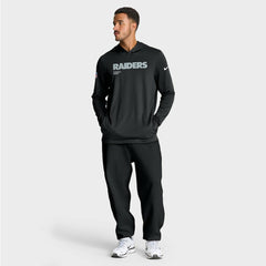 Sideline Pure Fury Performance Long Sleeve Hoodie T-Shirt - Las Vegas Raiders Hoodies