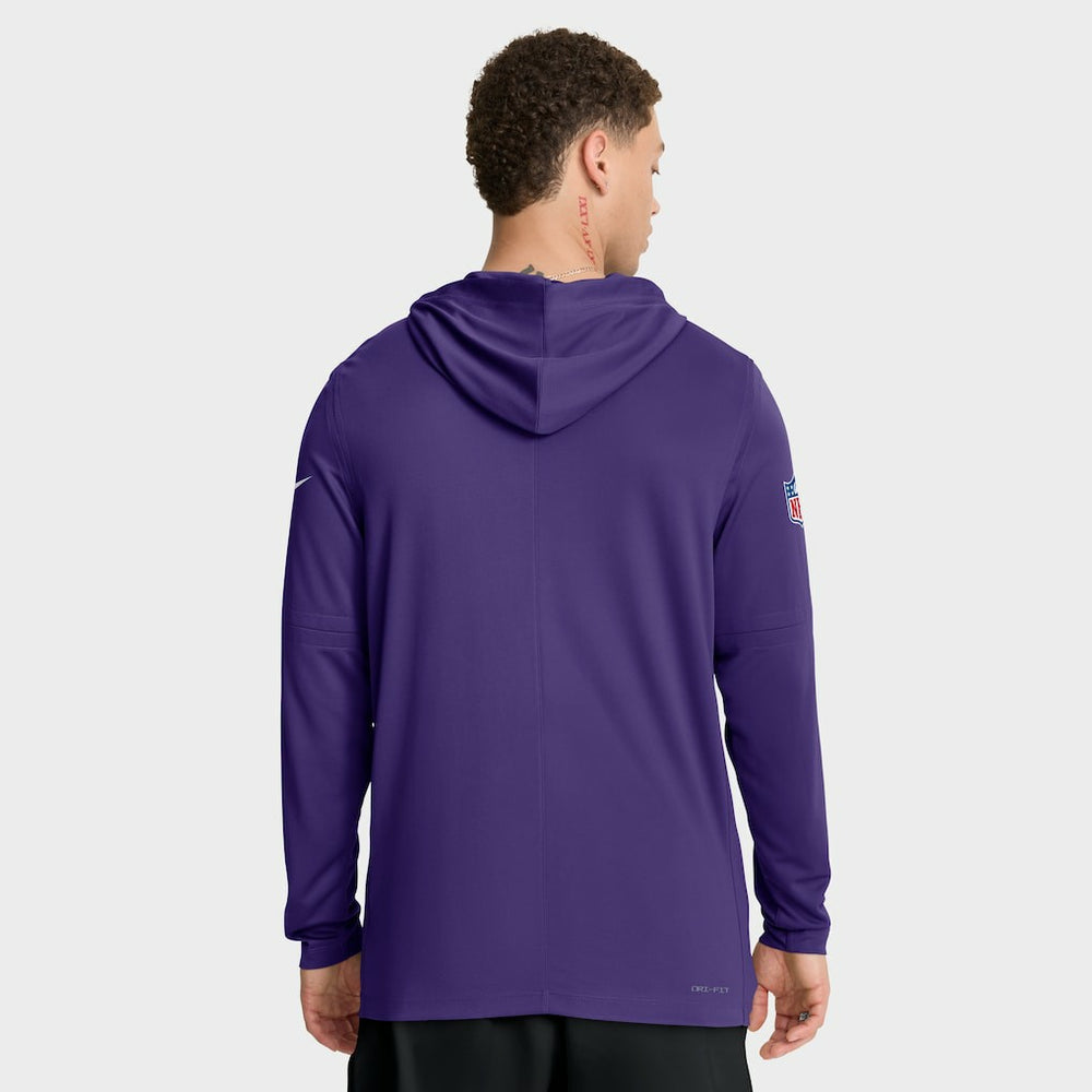 Sideline Pure Fury Performance Long Sleeve Hoodie T-Shirt - Minnesota Vikings Hoodies