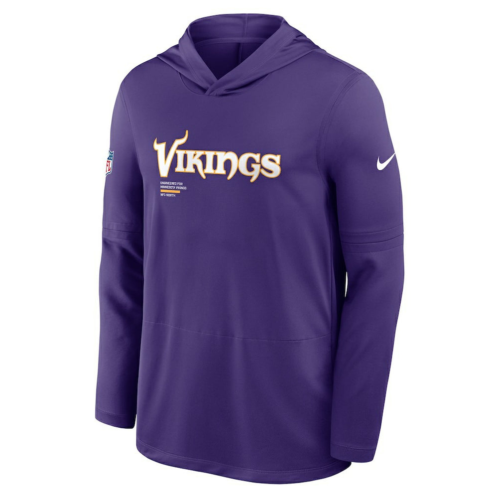 Sideline Pure Fury Performance Long Sleeve Hoodie T-Shirt - Minnesota Vikings Hoodies