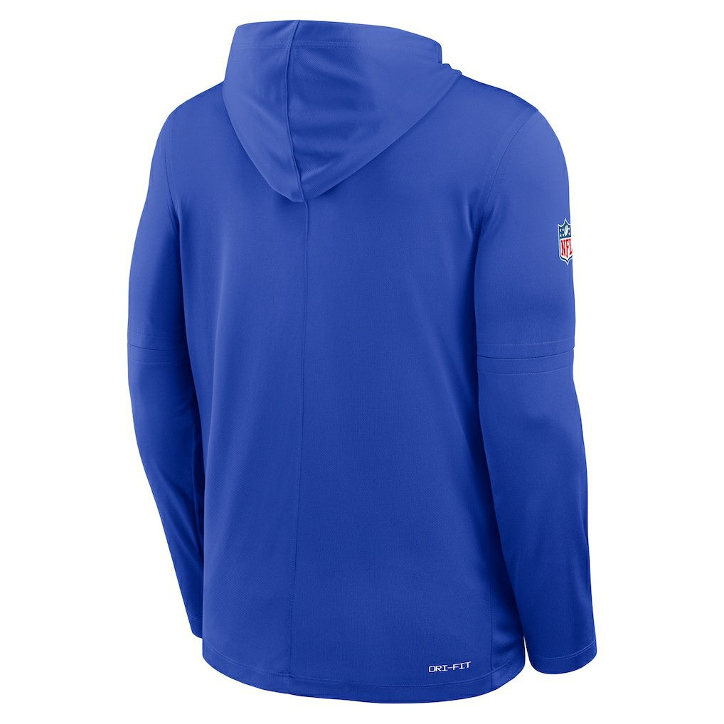 Sideline Pure Fury Performance Long Sleeve Hoodie T-Shirt - Los Angeles Rams Hoodies