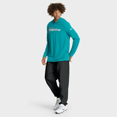 Sideline Pure Fury Performance Long Sleeve Hoodie T-Shirt - Miami Dolphins Hoodies